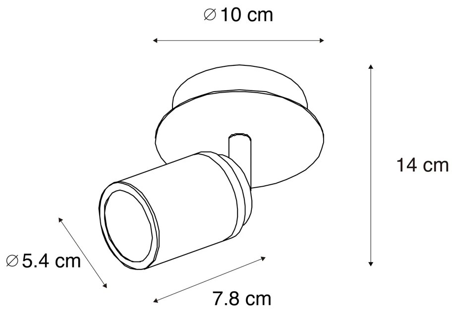 Nowoczesny reflektor łazienkowy mosiądz IP44 - Ducha