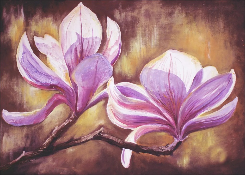 Obraz na szkle - Kwiaty magnolii (70x50 cm)