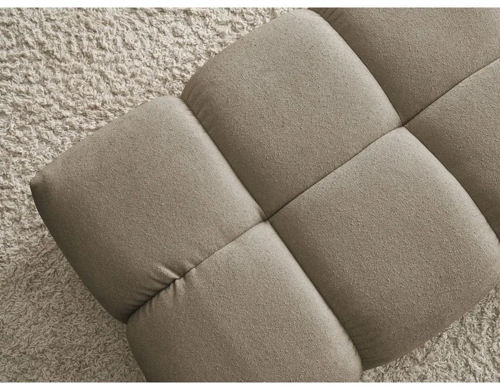 Szarobrązowy podnóżek z materiału bouclé Everest – Bobochic Paris