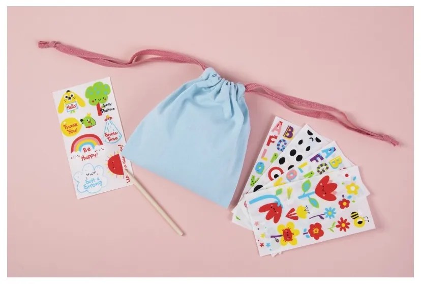 Woopie art&fun zestaw kreatywny magiczna torebka + naklejki do dekoracji ponad 109 szt. (zestaw 5 szt.)