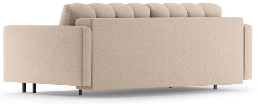 Beżowa rozkładana sofa ze schowkiem 222 cm Bali – Cosmopolitan Design