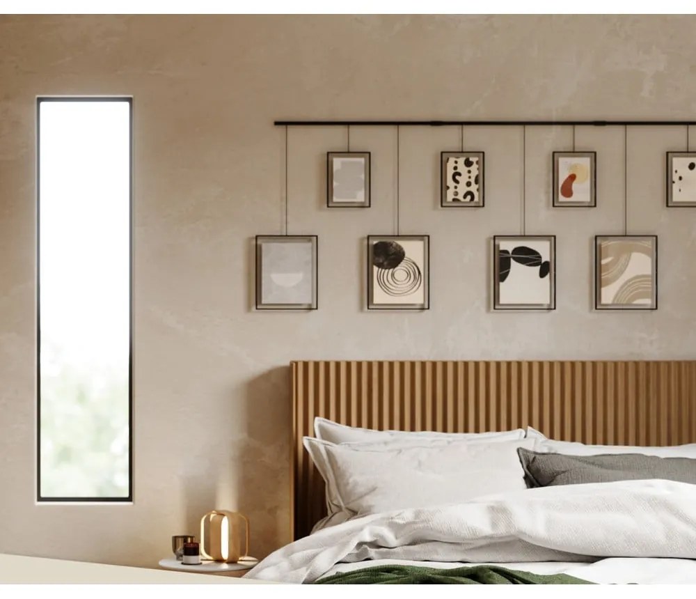 Czarne metalowe ramki ścienne zestaw 9 szt. 223x77,5 cm Exhibit – Umbra
