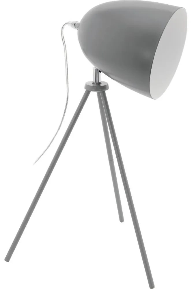 Eglo 33094 - Lampa stołowa DUNDEE 1xE27/60W/230V szara