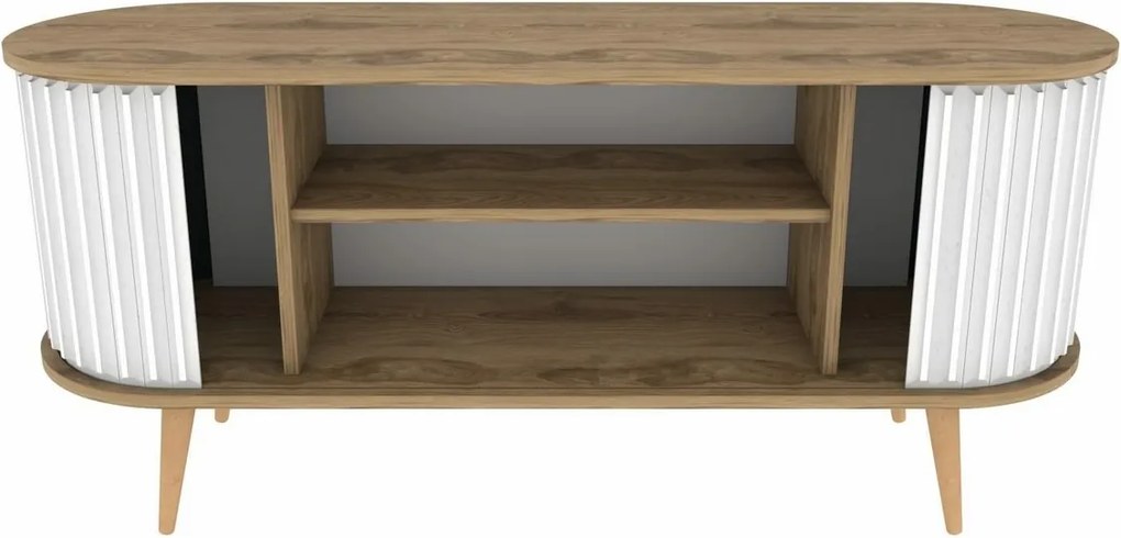Stolik pod telewizor Stor Oak and White I