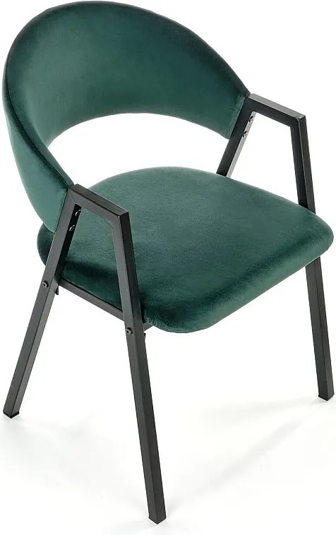 Krzesło tapicerowane K473 VELVET zielone