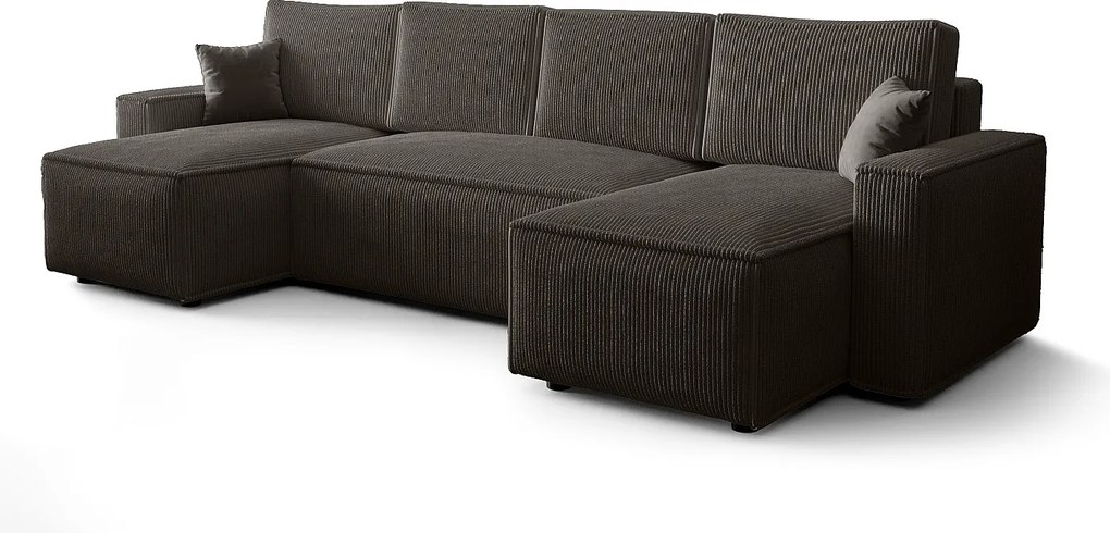 BEDANTE Narożnik AMBRO U Poso 22 z funkcją spania i pojemnikiem, kształt U, rozkładana sofa