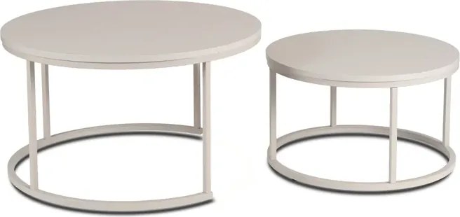 Zestaw Stolików Kawowych NELLY MAX 60 cm/80 cm Kaszmir Nowoczesny