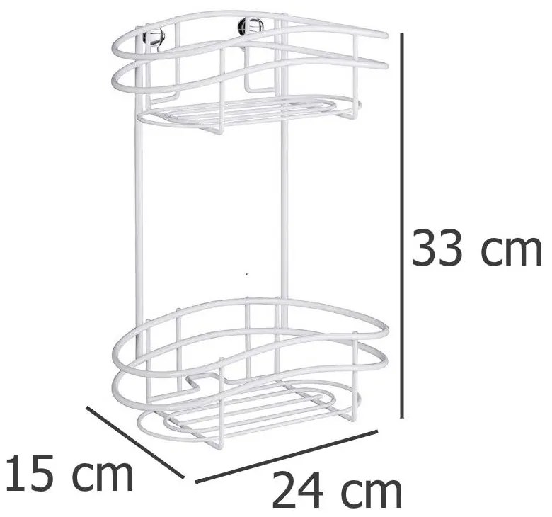 Półka łazienkowa CLASSIC PLUS pod prysznic - 2 poziomy, WENKO