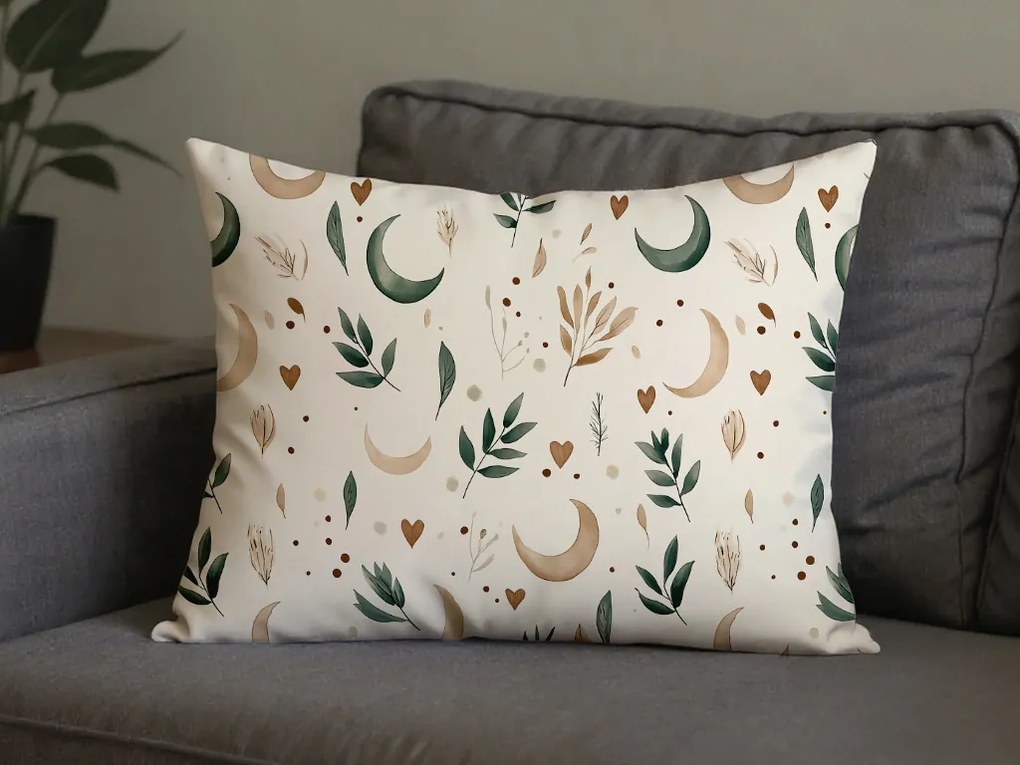 Poszewka na poduszkę z mikrofibry BOHO MOON 70x90 cm, kremowy