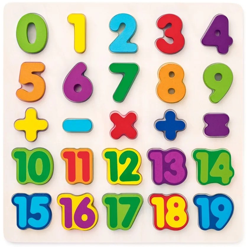 Woody Puzzle na planszy Cyfry