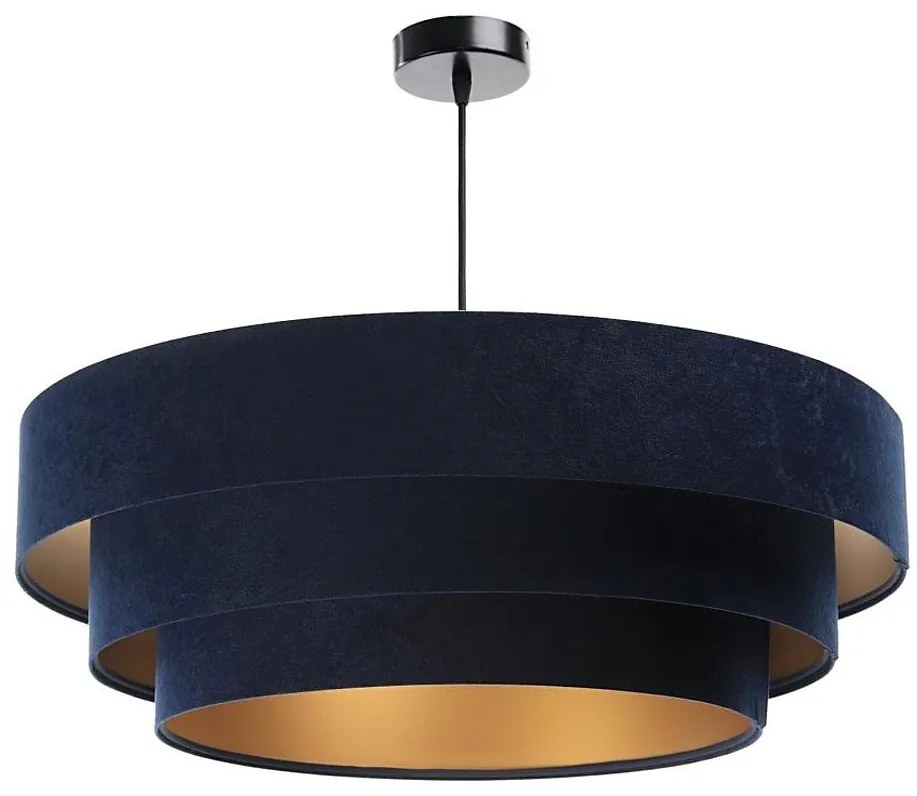 Lampa wisząca TRINITI 1xE27/60W/230V niebiesko-złota