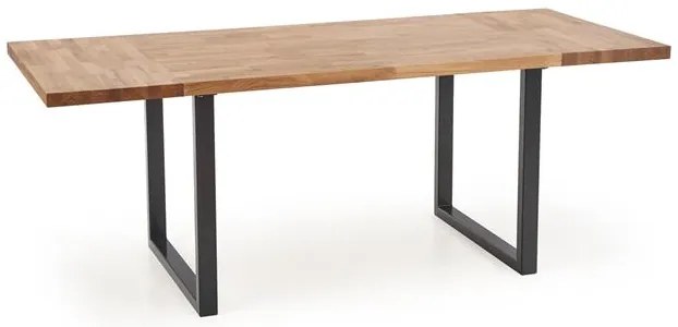 Stół do jadalni z dębowym blatem RADUS 120(200)x78