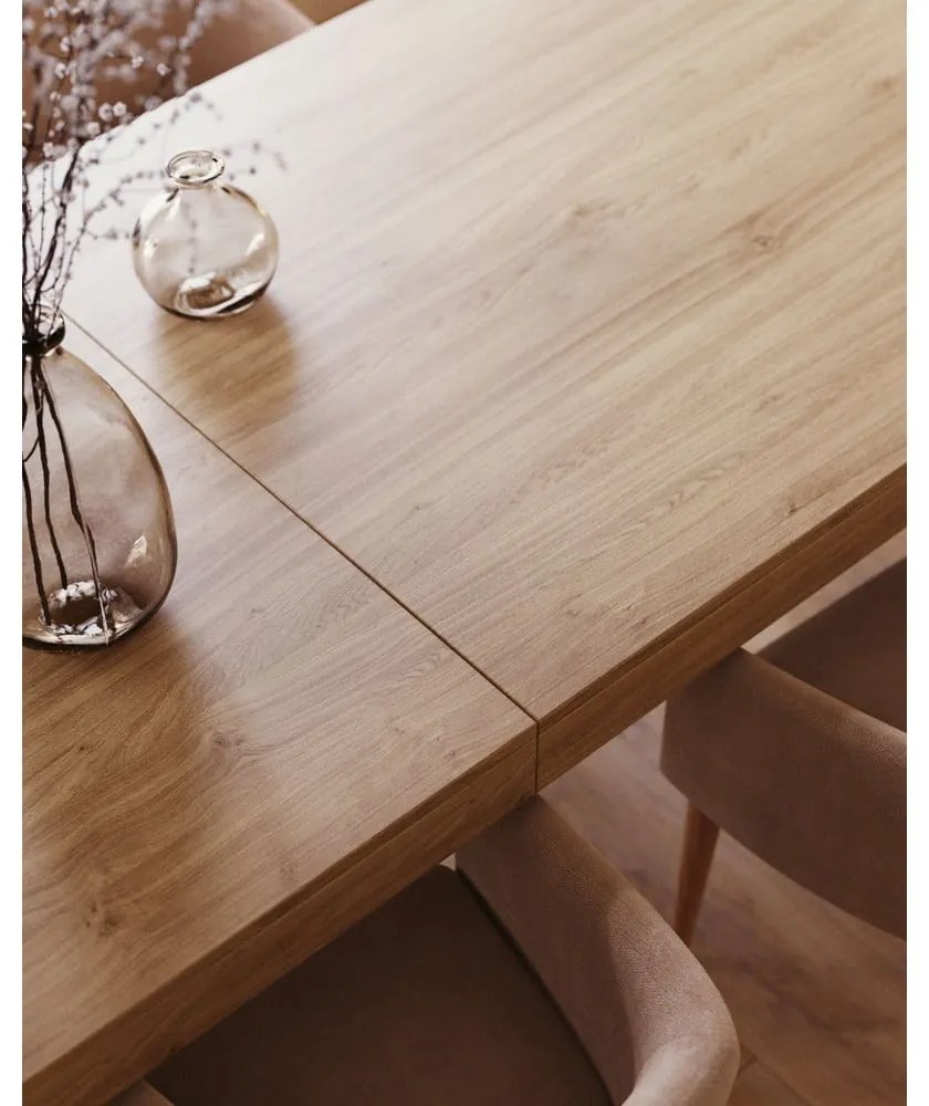 Rozkładany stół z dodatkowym blatem w dekorze dębu 100x200 cm Briva – Kave Home