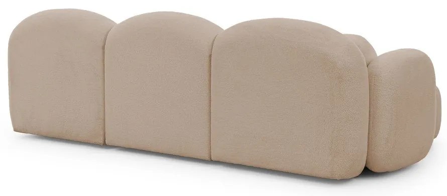 Jasnobrązowy narożnik z materiału bouclé (w kształcie litery U) Orbit – Ropez