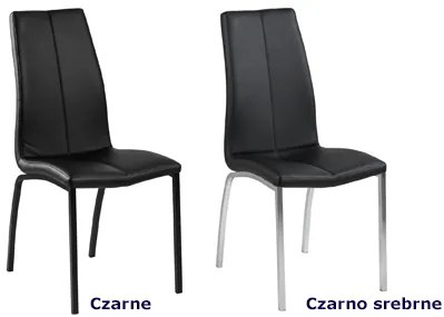 Czarne eleganckie krzesło z ekoskóry - Zonkaro
