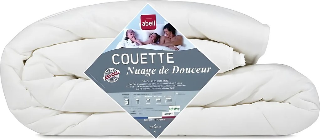 Lekki Kołdra Chmura Delikatności 220x240 cm Biały Mikrofibra Poliester Abeil