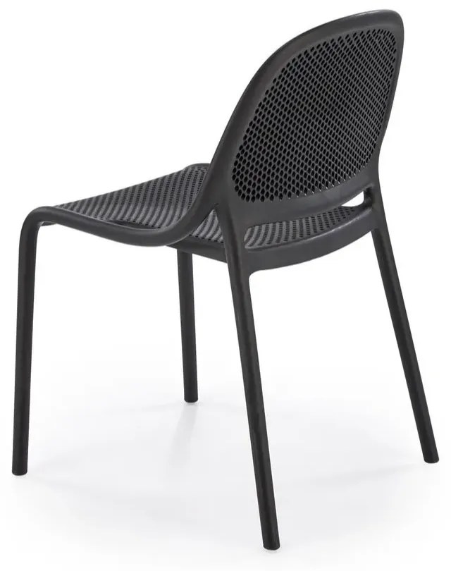 Krzesło K532 czarne z tworzywa PVC HALMAR