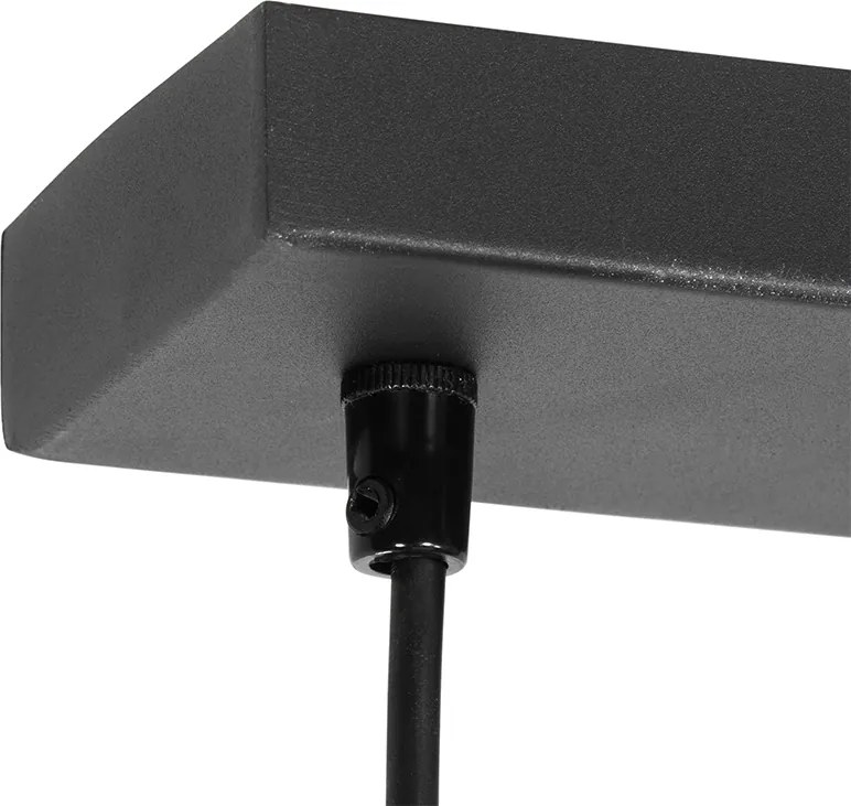 Nowoczesna lampa wisząca czarna 5-światłowa - Jeana