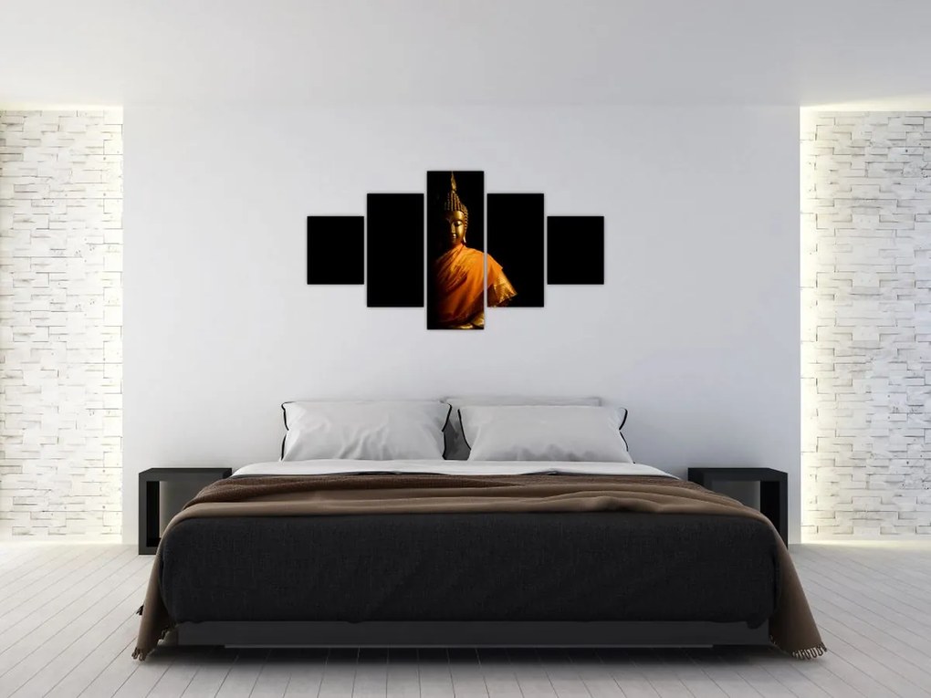 Obraz - Posąg Złotego Buddy (125x70 cm)