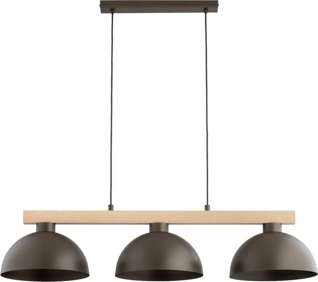 Żyrandol na lince VERTA 3xE27/15W/230V brązowy/beżowy
