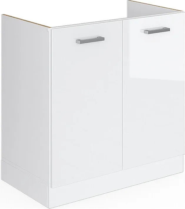 Szafka pod zlew biały wysoki połysk 80x46x81.6 r-line