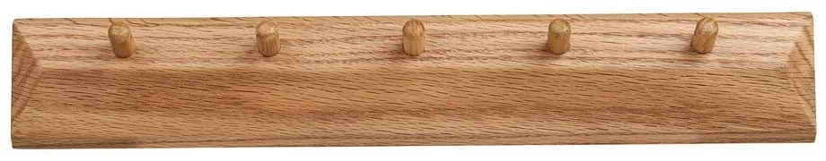 Wieszak ścienny z litego drewna dębowego w naturalnym kolorze 50 cm Barco – House Nordic