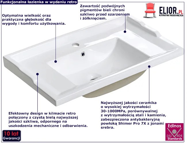 Umywalka ceramiczna meblowa Miloni 3X