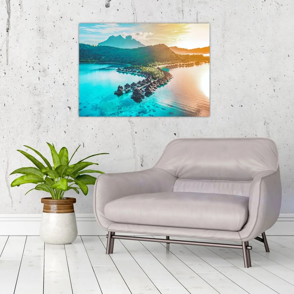 Obraz na szkle - Bora Bora (70x50 cm)