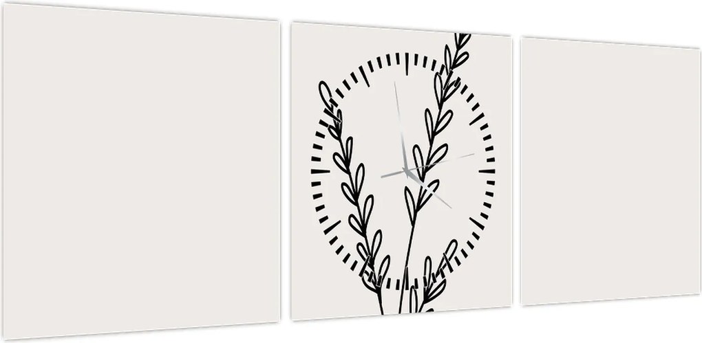 Obraz - Meadow Flower N⁰2 (z zegarem) (90x30 cm)