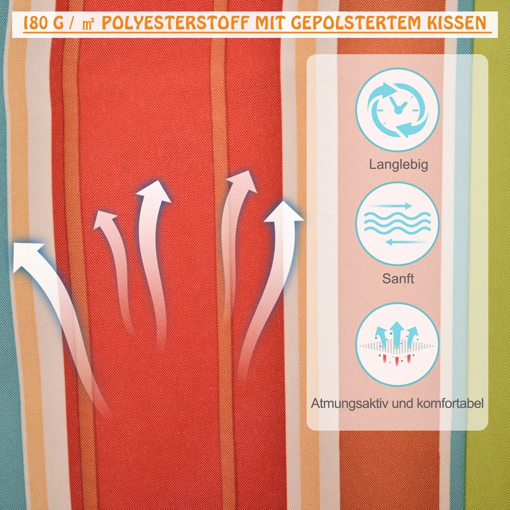 Outsunny Fotel Wiszący z Poduszką Komfortowy i Przenośny Idealny do Relaksu w Ogrodzie | Aosom PL