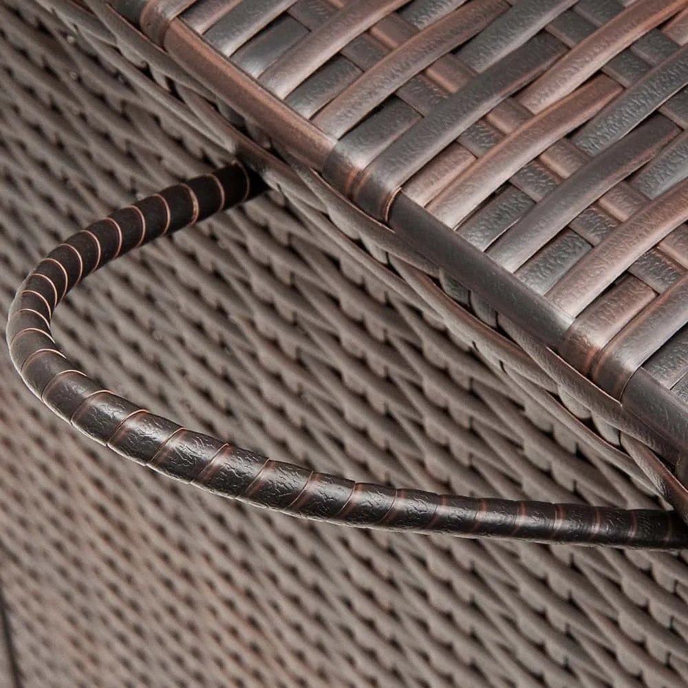 Polirattanowy pojemnik na schowek RICCO, 117 x 53 x 60cm, brązowa Casaria