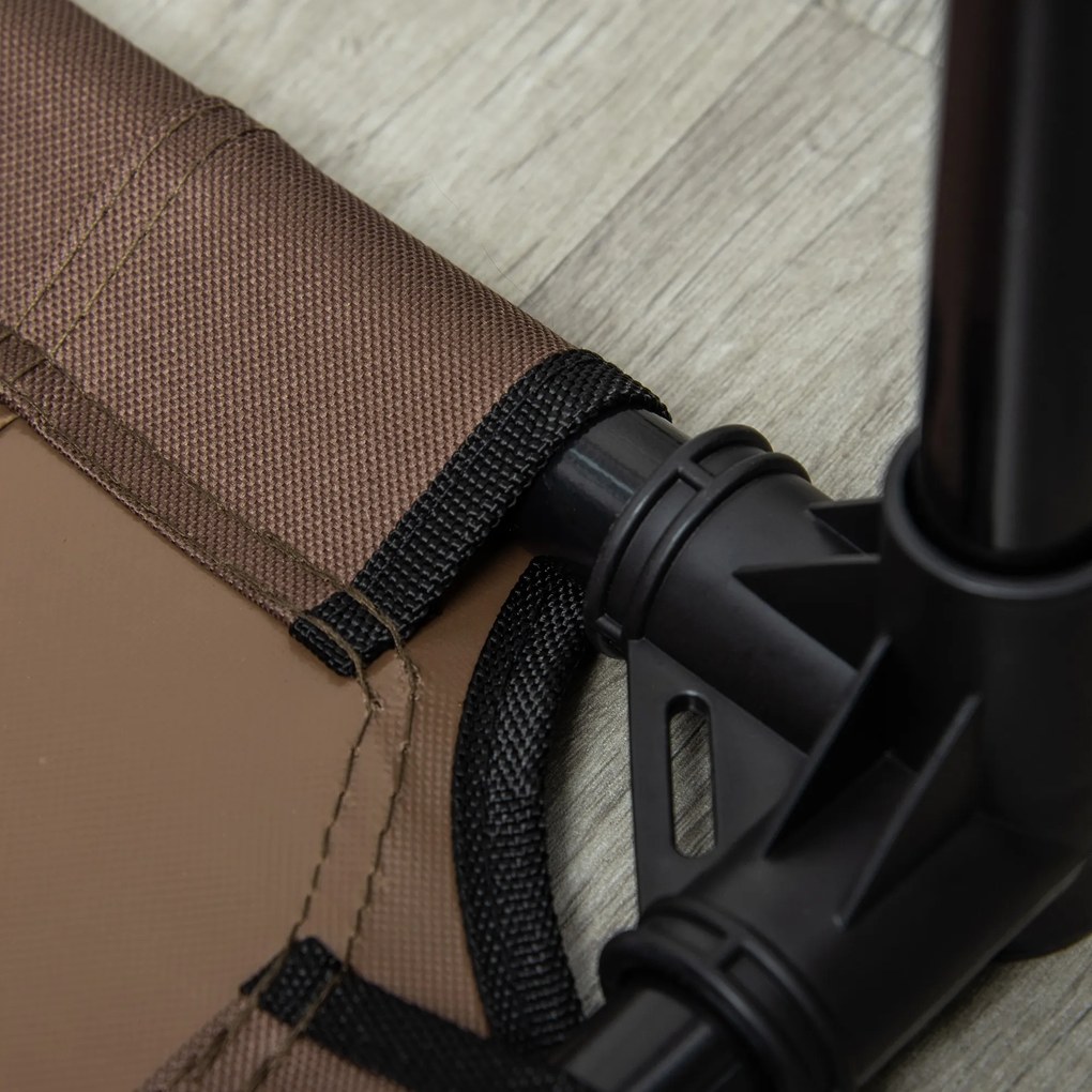 PawHut Lozko Dla Psa Z Baldachimem Podwyzszone Legowisko Oddychajacy Material Tafta 92x76x90cm | Aosom PL