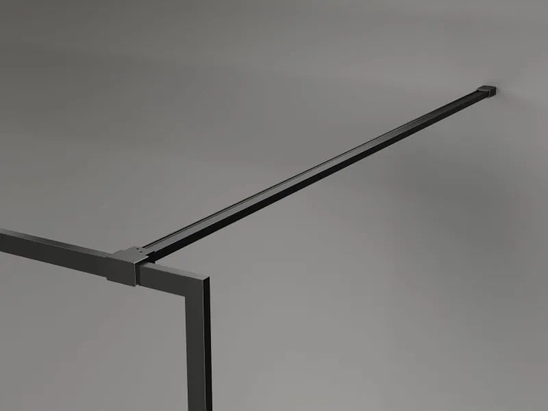 Mexen Kioto-F ścianka prysznicowa Walk-in z ramką 145 x 202 cm, transparent 8 mm, czarna - 800-145-104-70-00