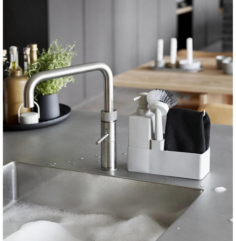 Jasnoszary ceramiczny stojak na akcesoria do mycia naczyń Singles – Zone