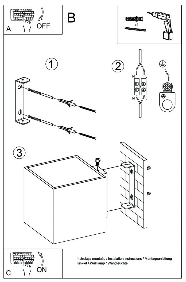 Drewniany kinkiet Sollux Geo