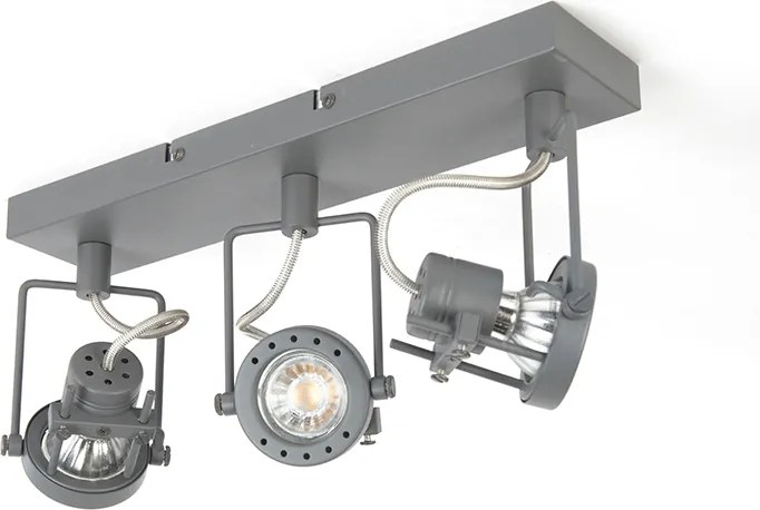 Industrialny reflektor antracytowy 3-światłowy obrotowy i pochylny - Suplux