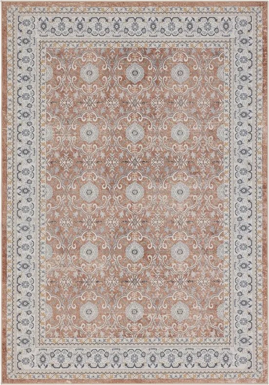 Dywan vintage INKA Ornament z Efektem Postarzenia Terakota 120 cm x 170 cm