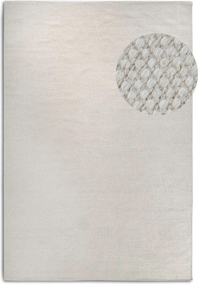 Dywan wełniano-bawełniany Delhi naturalnie kremowy 80 cm x 150 cm