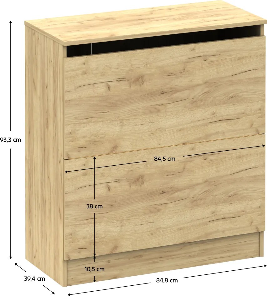 Szafka na pościel BETTY 2, dąb artisan