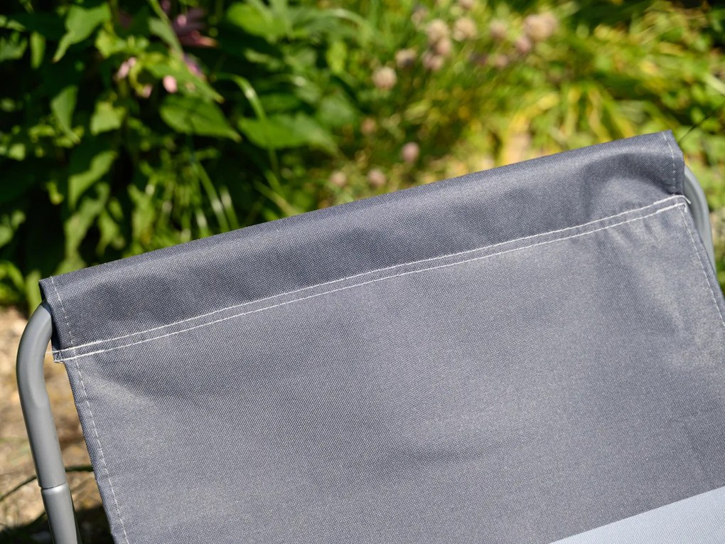 Składany leżak plażowy SAND, szare paski