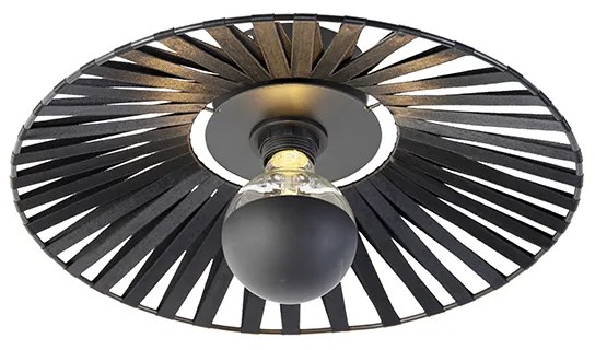 Rustykalna lampa ścienna czarna 40 cm - Leia
