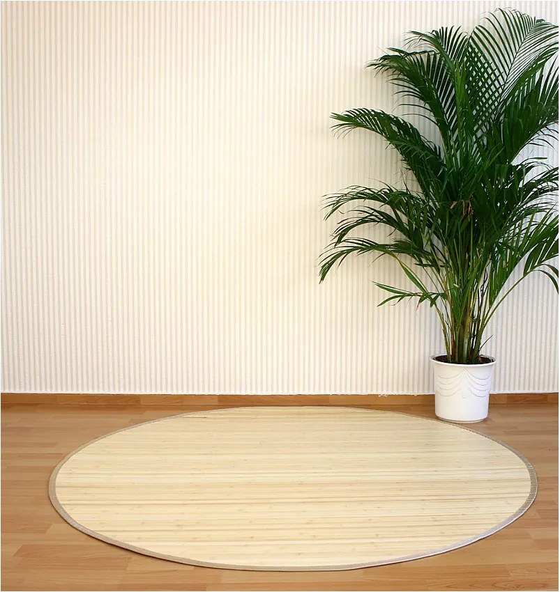 Dywan 150 cm jasny naturalny bambus