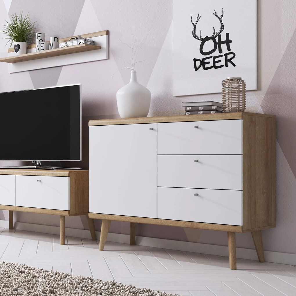 Komoda PRIMARIO 107 cm do Salonu Sypialni Dąb
