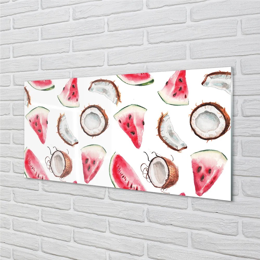 Panel szklany do Kuchni Duet Kokosa i Arbuza