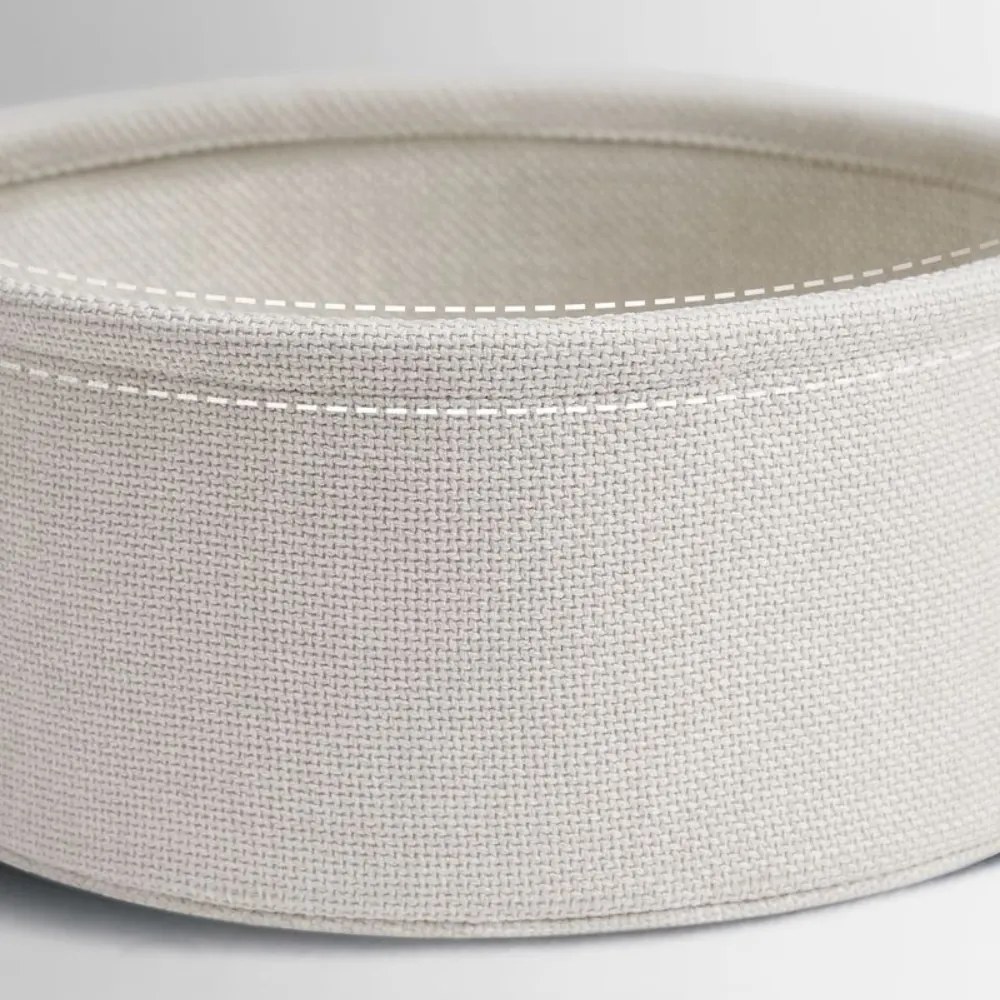 Vasagle Okrągły stolik z koszem COLETTE, 45x50cm, szara/biała