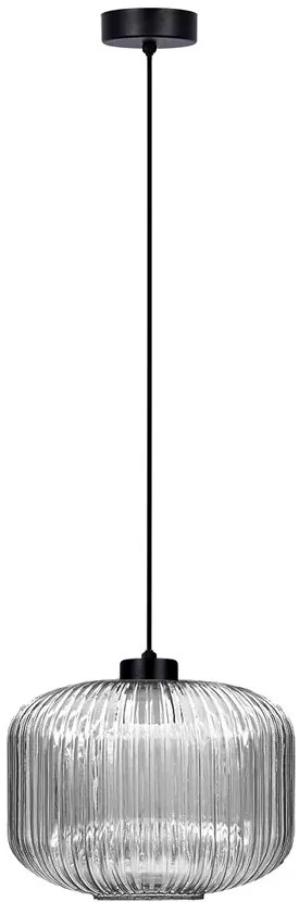 Wisząca lampa czarno-transparentna S3-K77