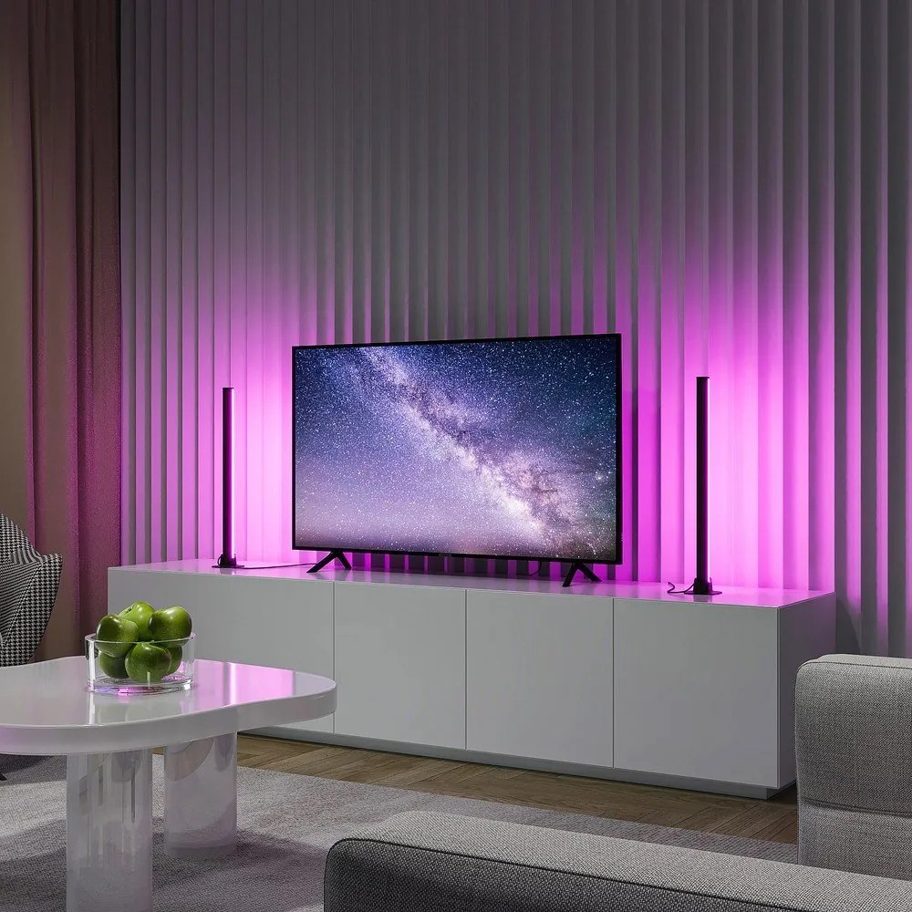 Czarna metalowa lampa stołowa LED (wysokość 55 cm) Boy – Reality