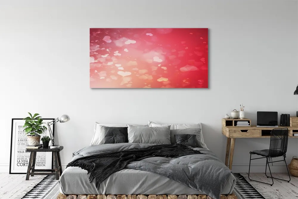 Obraz drukowany na płótnie Miłość na Czerwonym Tle