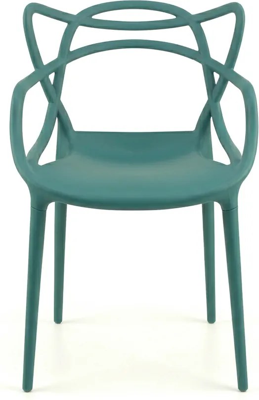 Petrolowy plastikowy krzesło KATO