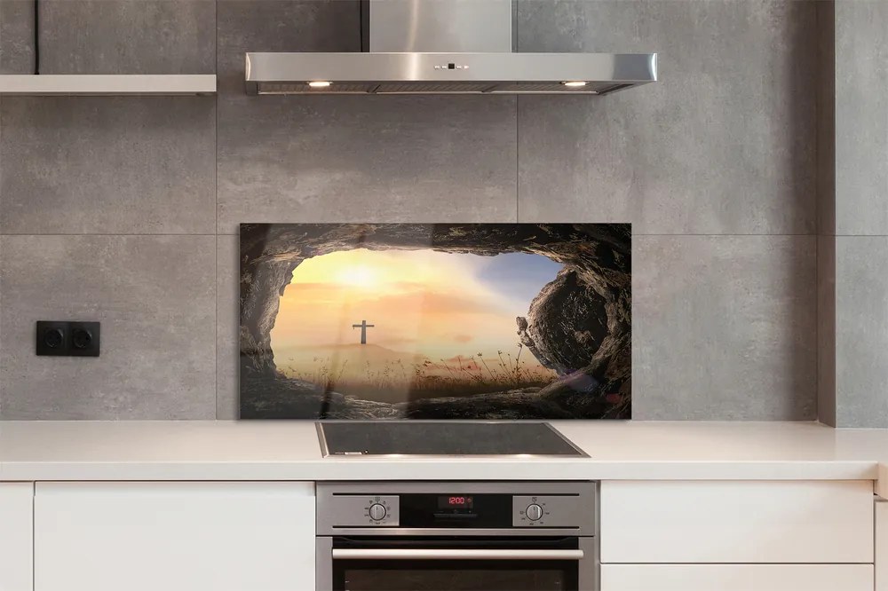 Szklany Panel Symbol Wiary: Święty Krzyż